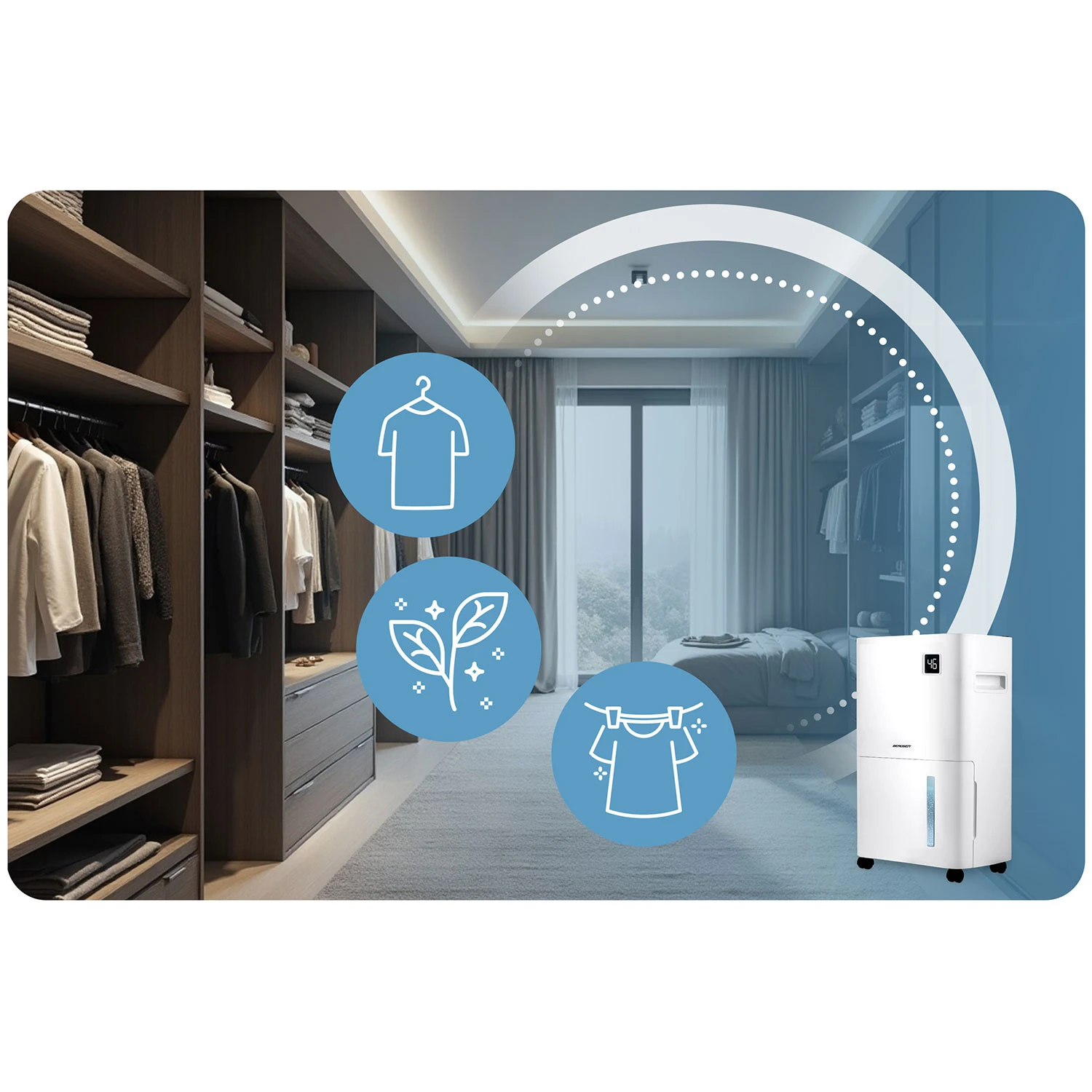 Õhukuivati Wifiga Berdsen BD-534 kasutuskoht