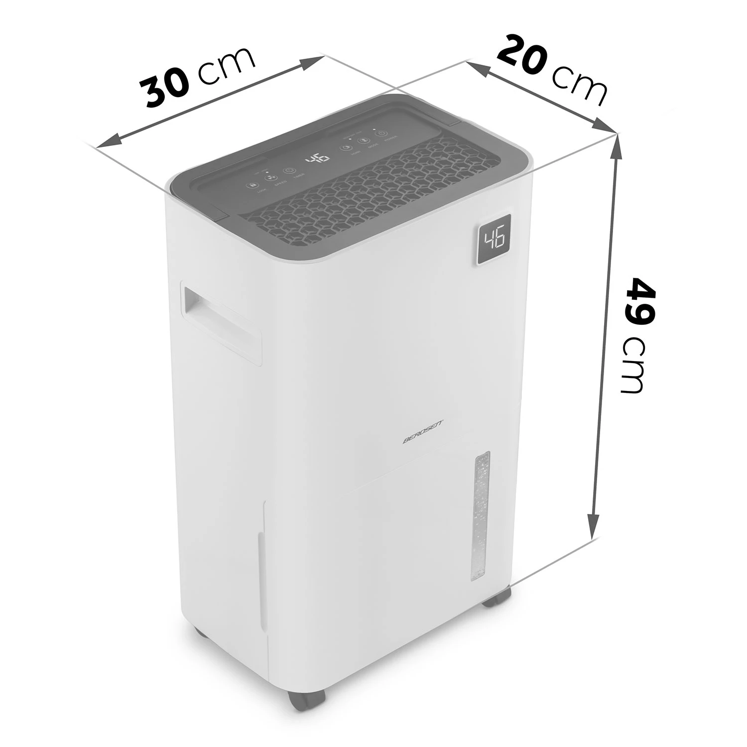 õhukuivati wifiga Berdsen BD-534 mõõdud